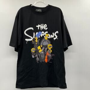 Balenciaga Simpsons Tee S Black Unifit Oversized Gothcore Cartooncore Y2K Punk